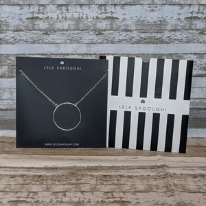 NWOT Lele Sadoughi Silver Circle Necklace